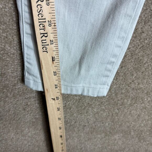 Eileen Fisher Jeans Womens Size 10 Light Gray Slim Straight Fit Organic Cotton - Picture 7 of 11